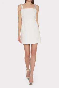 MILLY Mini Dresses-Adella Cady Mini Dress Ecru