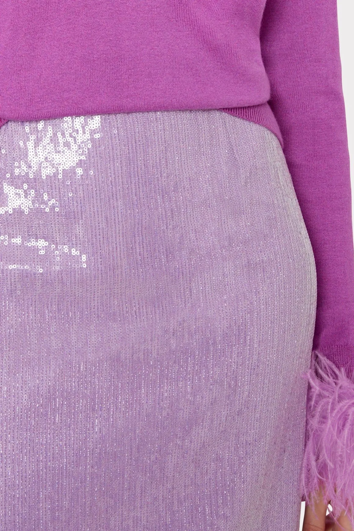 MILLY Skirts-Adley Sequin Skirt Purple