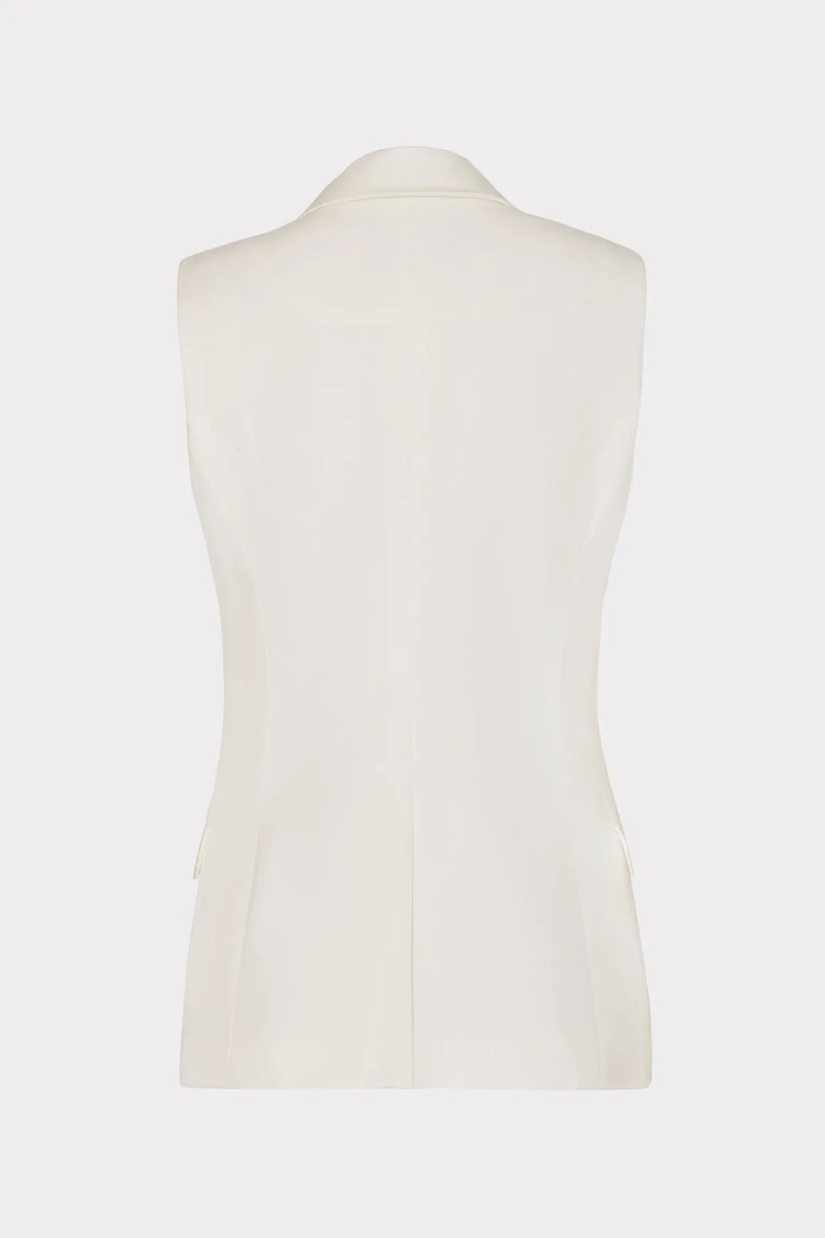 MILLY Matching Sets-Alba Sleeveless Blazer White