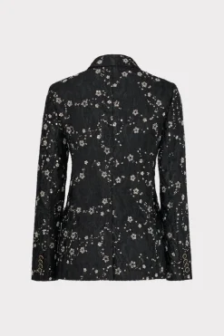 MILLY Blazers-Alexa Beaded Blazer Black