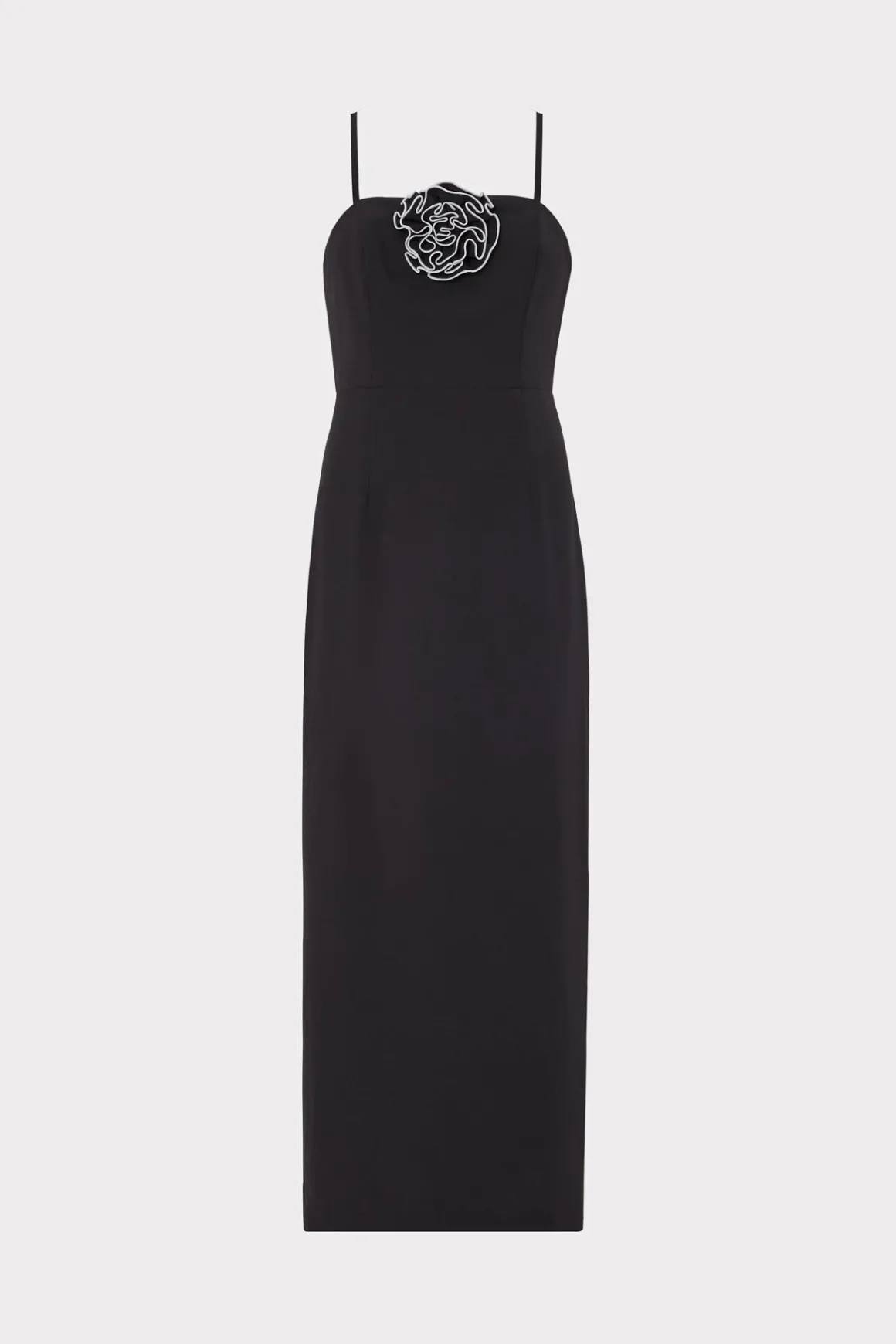 MILLY Cocktail Dresses-Allison 3D Rosette Cady Midi Dress Black