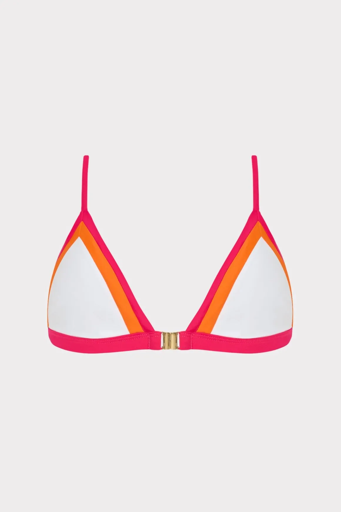 MILLY Bikinis-Amalfi Color Block Bikini Top Pink Multi
