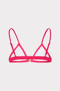 MILLY Bikinis-Amalfi Color Block Bikini Top Pink Multi