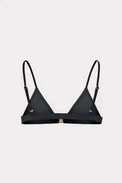 MILLY Bikinis-Amalfi Color Block Bikini Top Black Multi