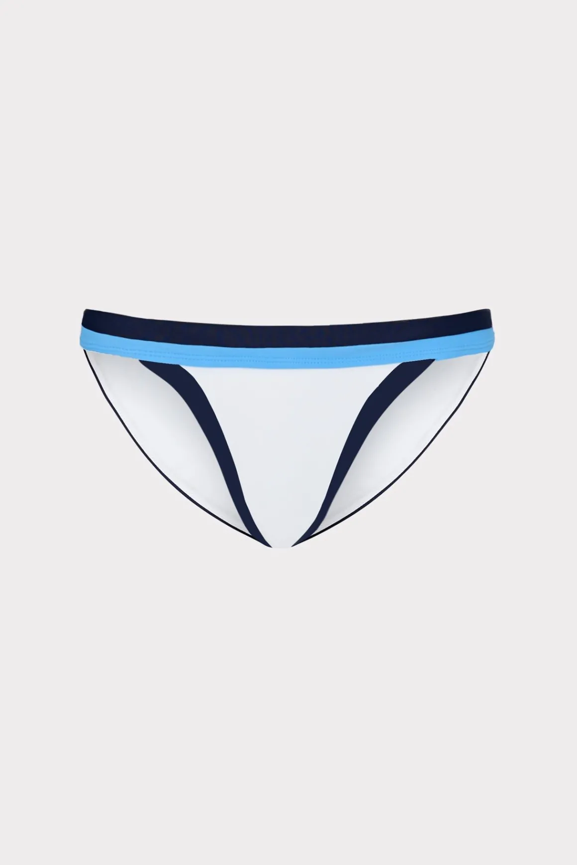 MILLY Bikinis-Amalfi Color Block Bikini Bottom Navy Multi