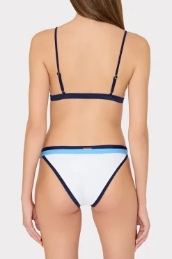 MILLY Bikinis-Amalfi Color Block Bikini Bottom Navy Multi