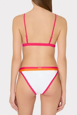 MILLY Jumpsuits & Rompers-Amalfi Color Block Bikini Bottom Pink Multi