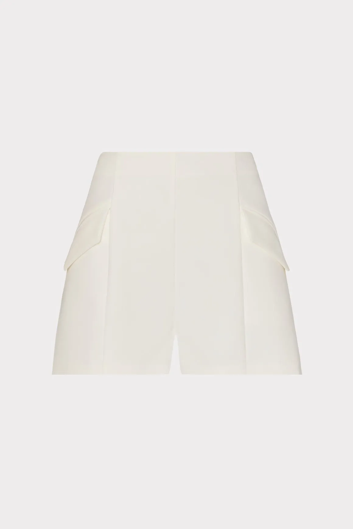 MILLY Jumpsuits & Rompers-April Cady Shorts Ecru