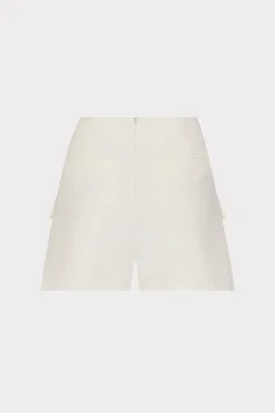 MILLY Jumpsuits & Rompers-April Cady Shorts Ecru