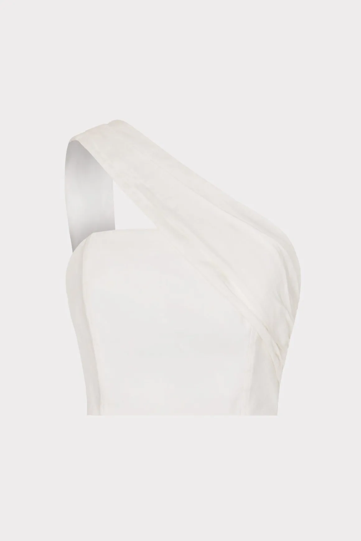 MILLY Jumpsuits & Rompers-Arantza Draped One Shoulder Top White
