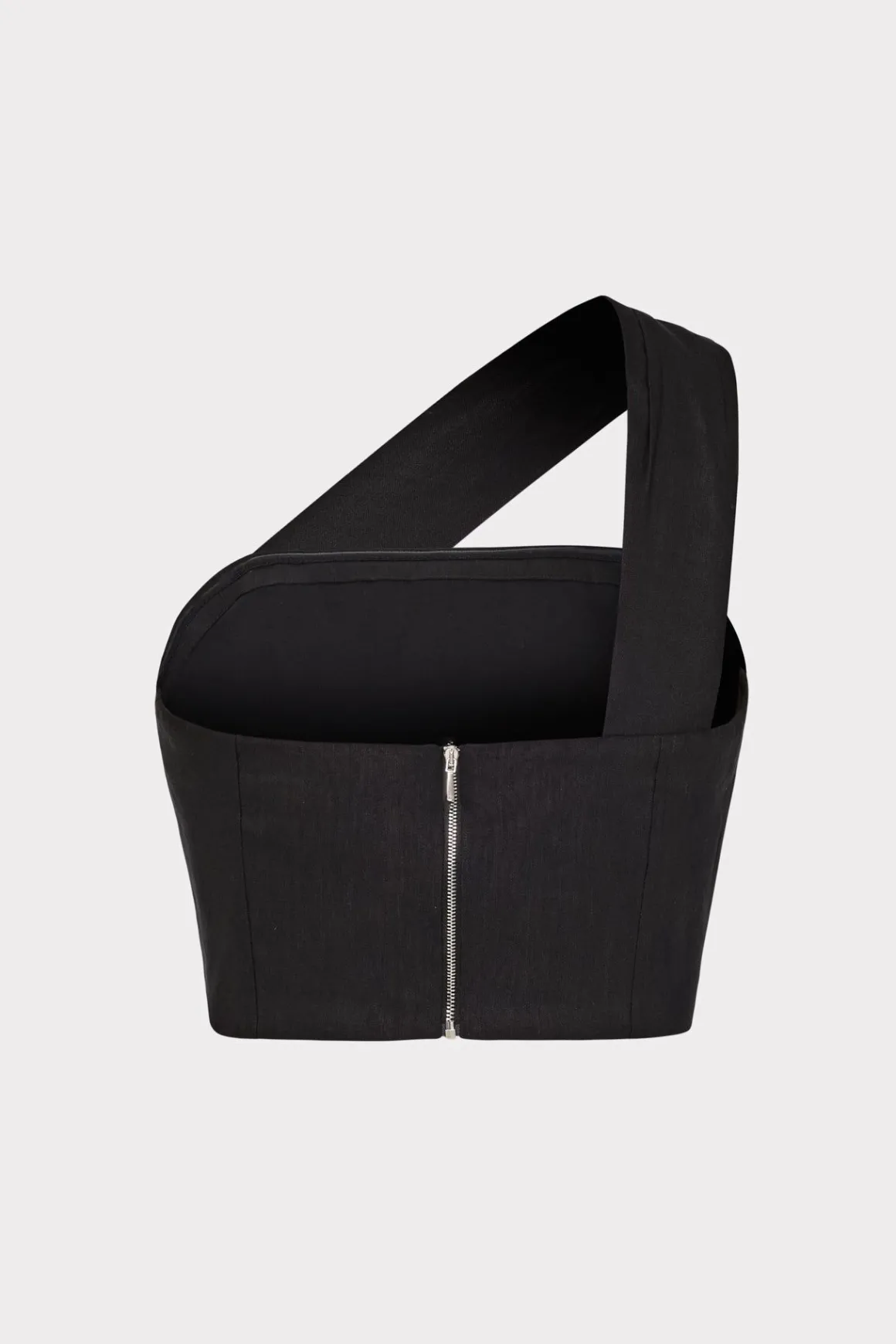 MILLY Tops-Arantza Draped One Shoulder Top Black