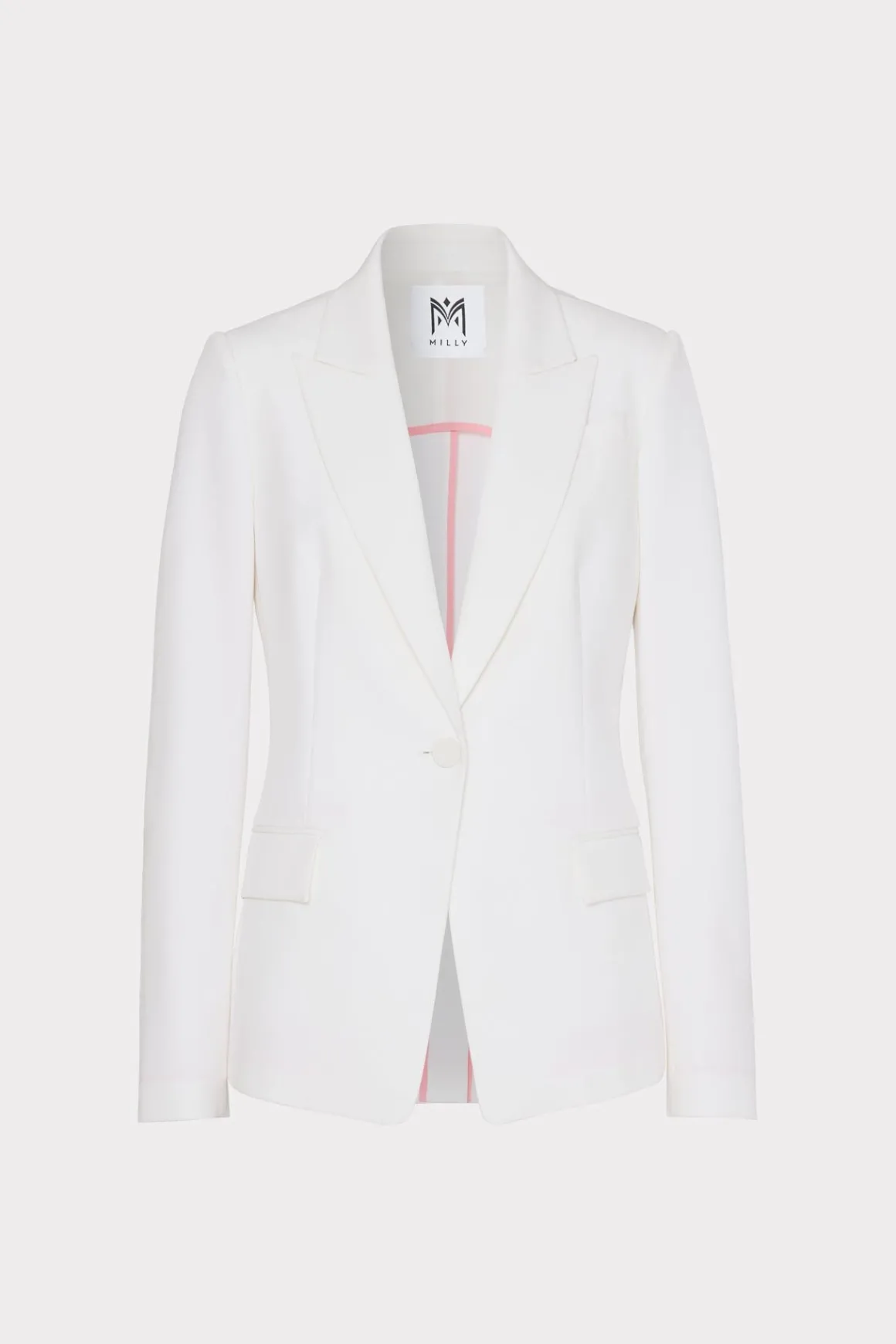 MILLY Coats & Jackets-Avery Cady Blazer Ecru