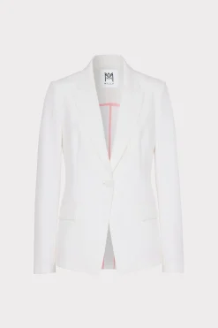 MILLY Blazers-Avery Cady Blazer Ecru