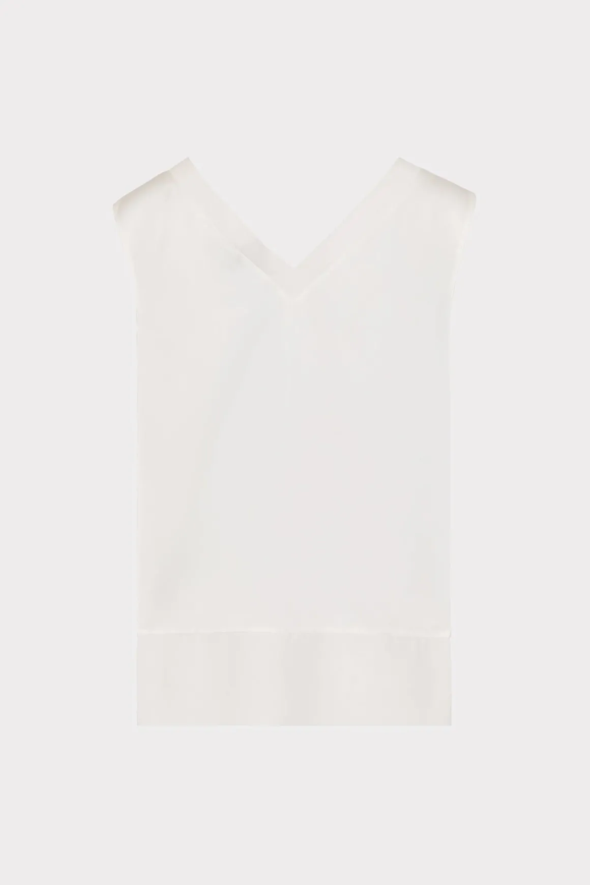 MILLY Tops-Avianna Satin Sleeveless Top White