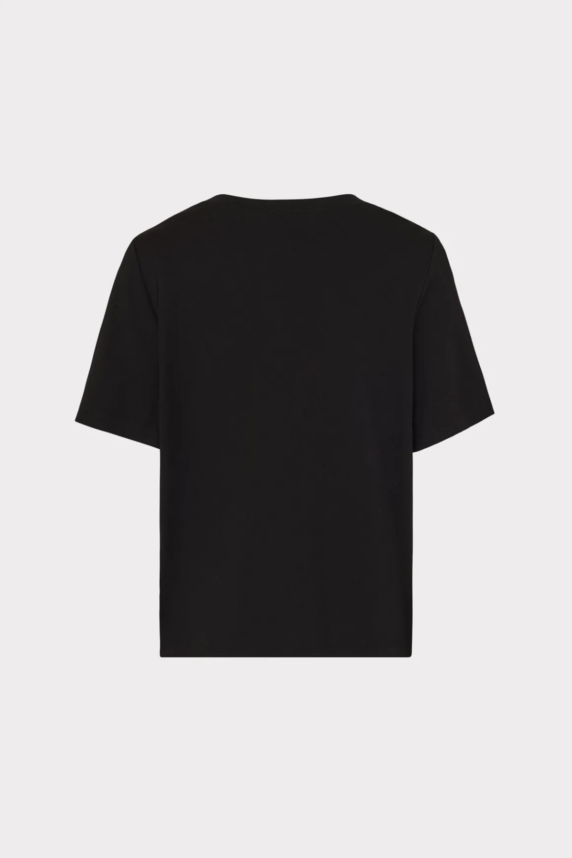 MILLY Jumpsuits & Rompers-Avril Crystal Trim Tee Black