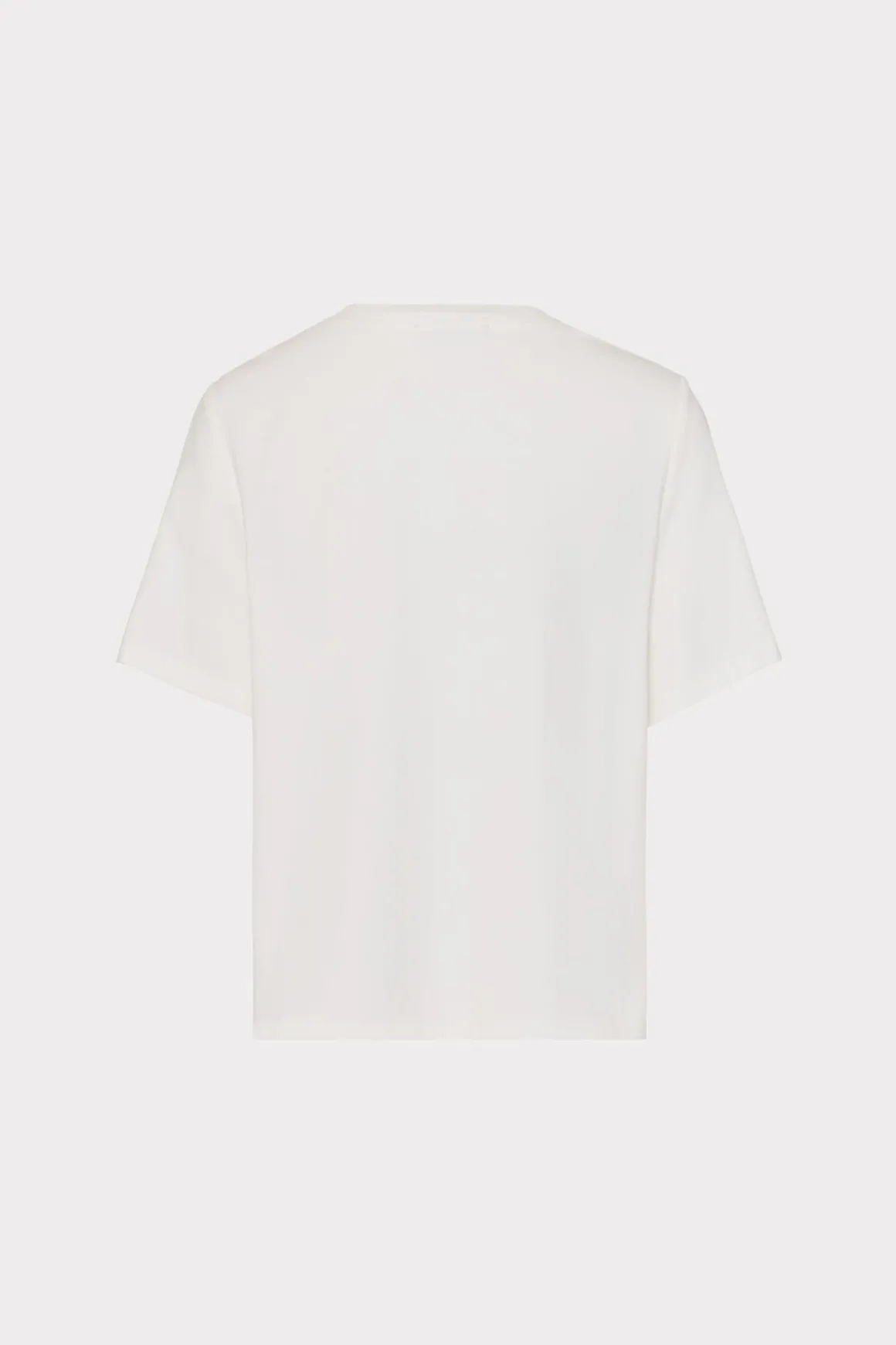 MILLY Jumpsuits & Rompers-Avril Crystal Trim Tee White