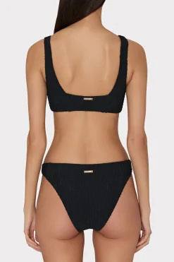 MILLY Jumpsuits & Rompers-Bikini Bottom With Smocking Black