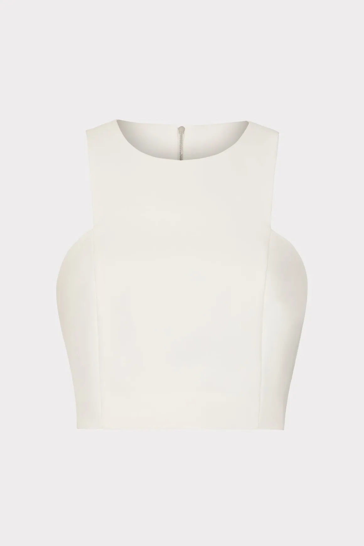 MILLY Jumpsuits & Rompers-Cady Sleeveless Crop Top Ecru