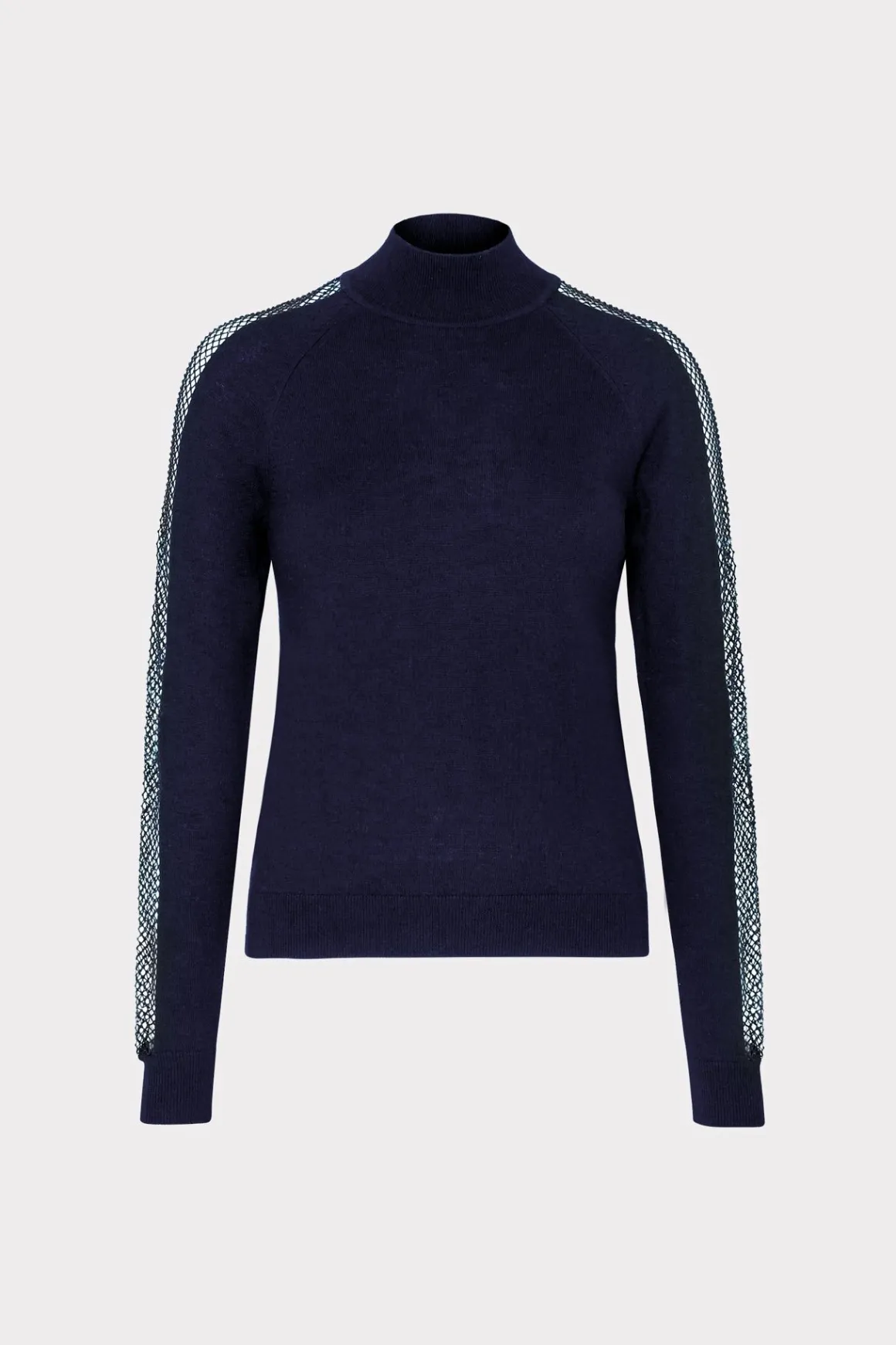 MILLY Sweaters & Knits-Crystal Racer Turtleneck Navy