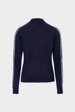 MILLY Sweaters & Knits-Crystal Racer Turtleneck Navy