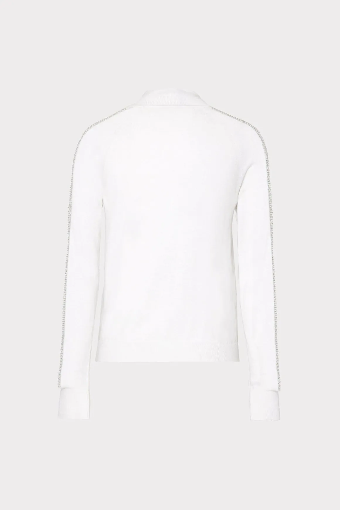 MILLY Sweaters & Knits-Crystal Racer Turtleneck Ecru