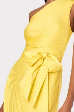 MILLY Maxi Dresses-Estelle Satin Dress Yellow