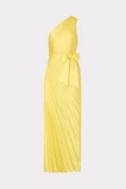 MILLY Jumpsuits & Rompers-Estelle Satin Dress Yellow