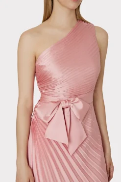 MILLY Pink Dresses-Estelle Satin Dress Rose Gold