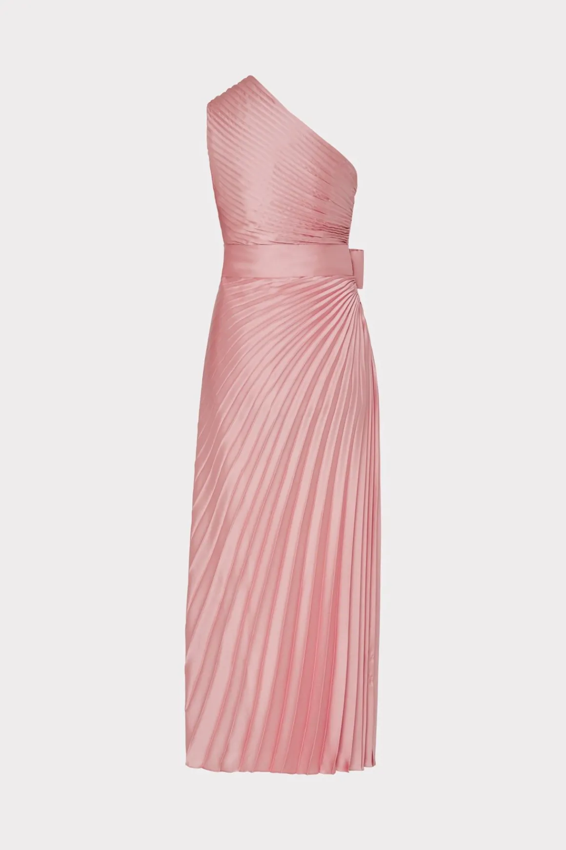 MILLY Maxi Dresses-Estelle Satin Dress Rose Gold