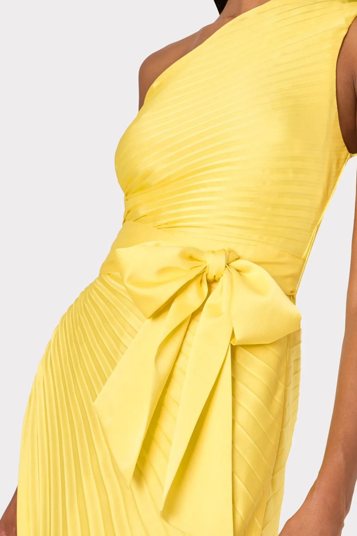 MILLY Guest Of Dresses-Estelle Satin Dress Yellow