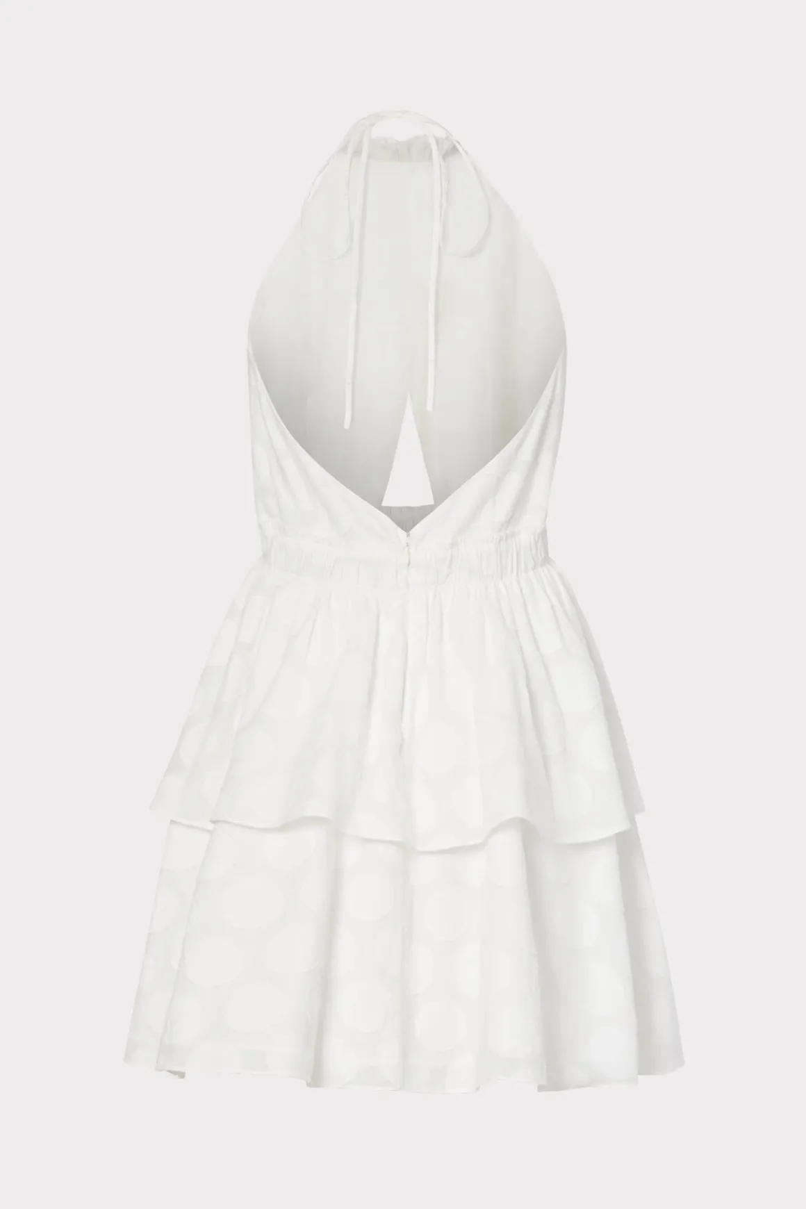 MILLY White Dresses-Evelia Reina Graphic Dot Clipping Dress White