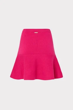 MILLY Sweaters & Knits-Flare Knit Skirt Fuchsia