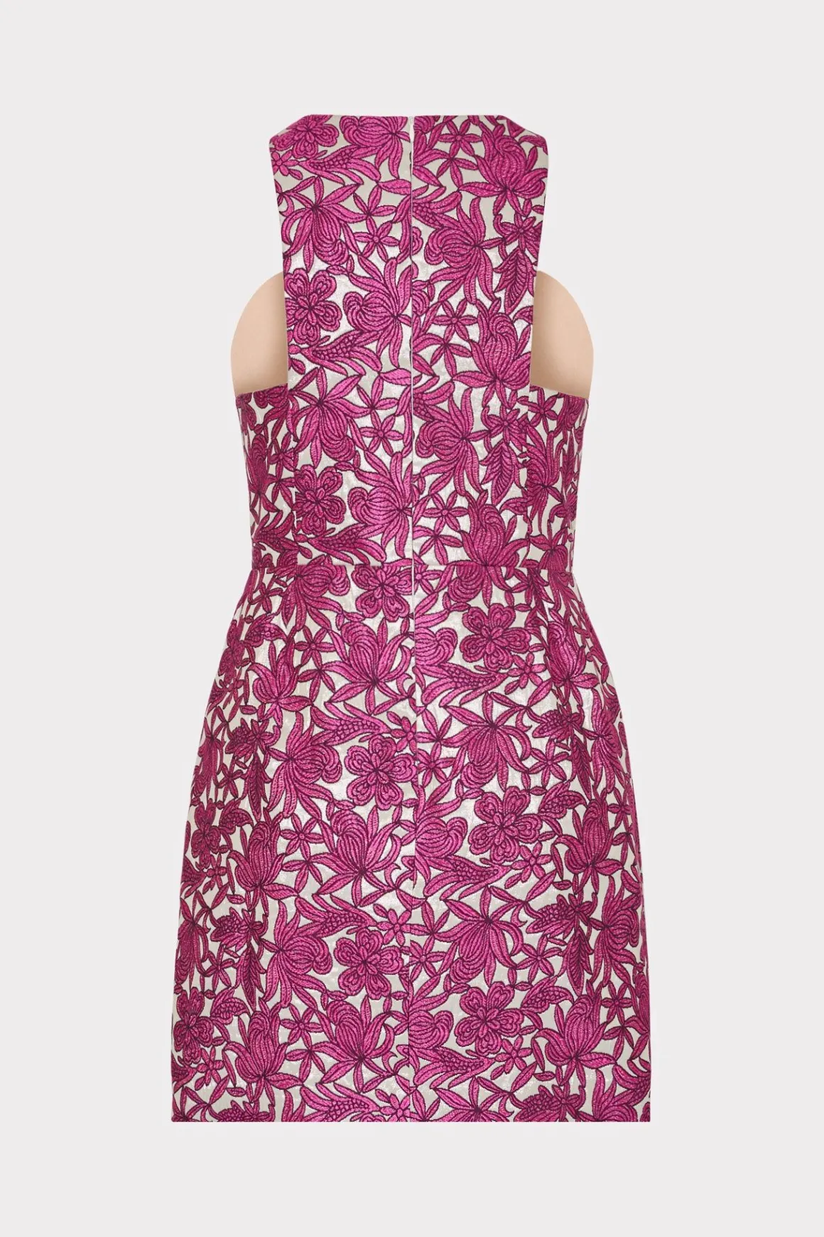 MILLY Guest Of Dresses-Floral Jacquard Mini Dress Pink