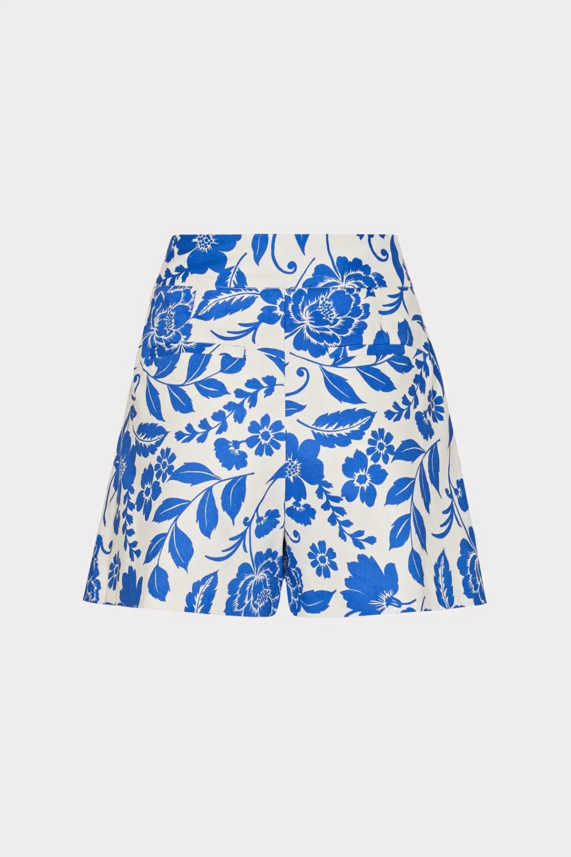 MILLY Matching Sets-Flowers Of Spain Linen Shorts Blue/White