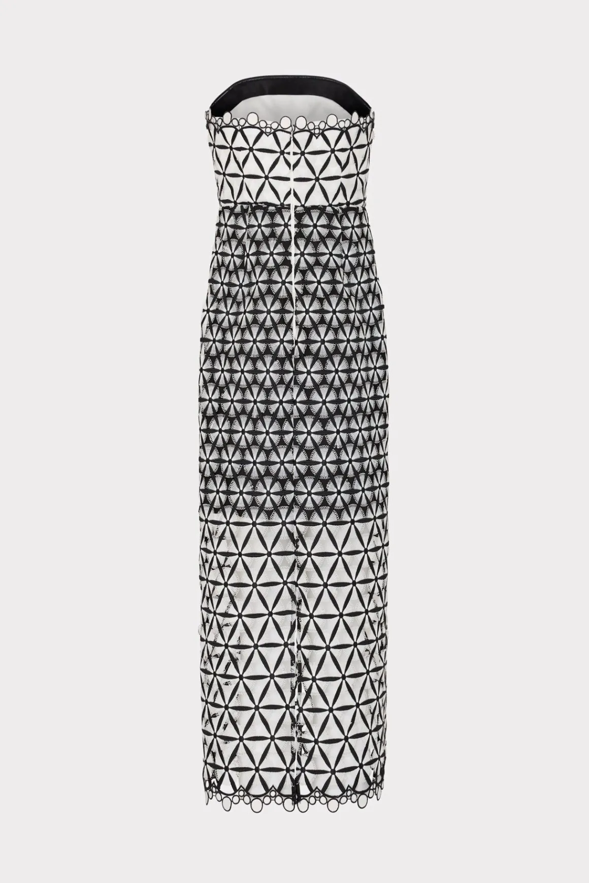 MILLY Little Black Dresses-Geo Star Lace Dress Black/White