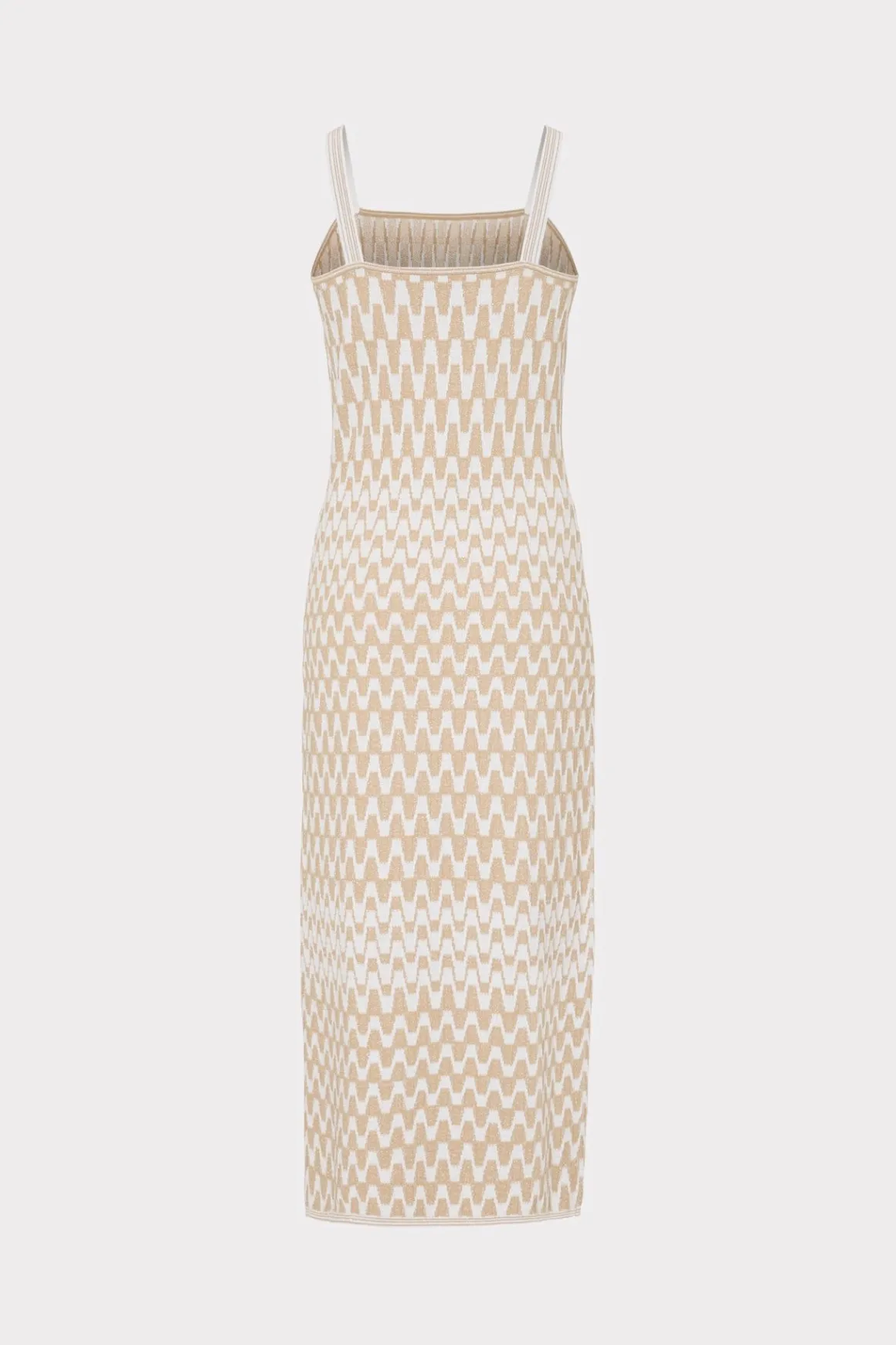 MILLY Jumpsuits & Rompers-Gradient Zig Zag Midi Dress Natural Multi
