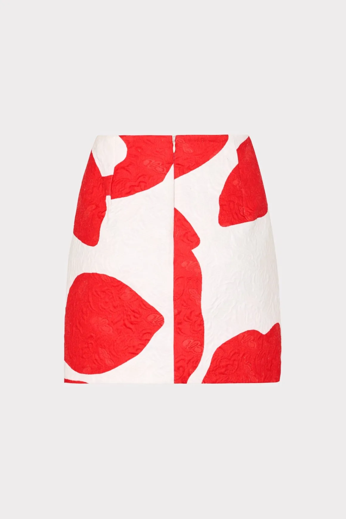 MILLY Skirts-Grand Foliage Modern Mini Skirt Red/White