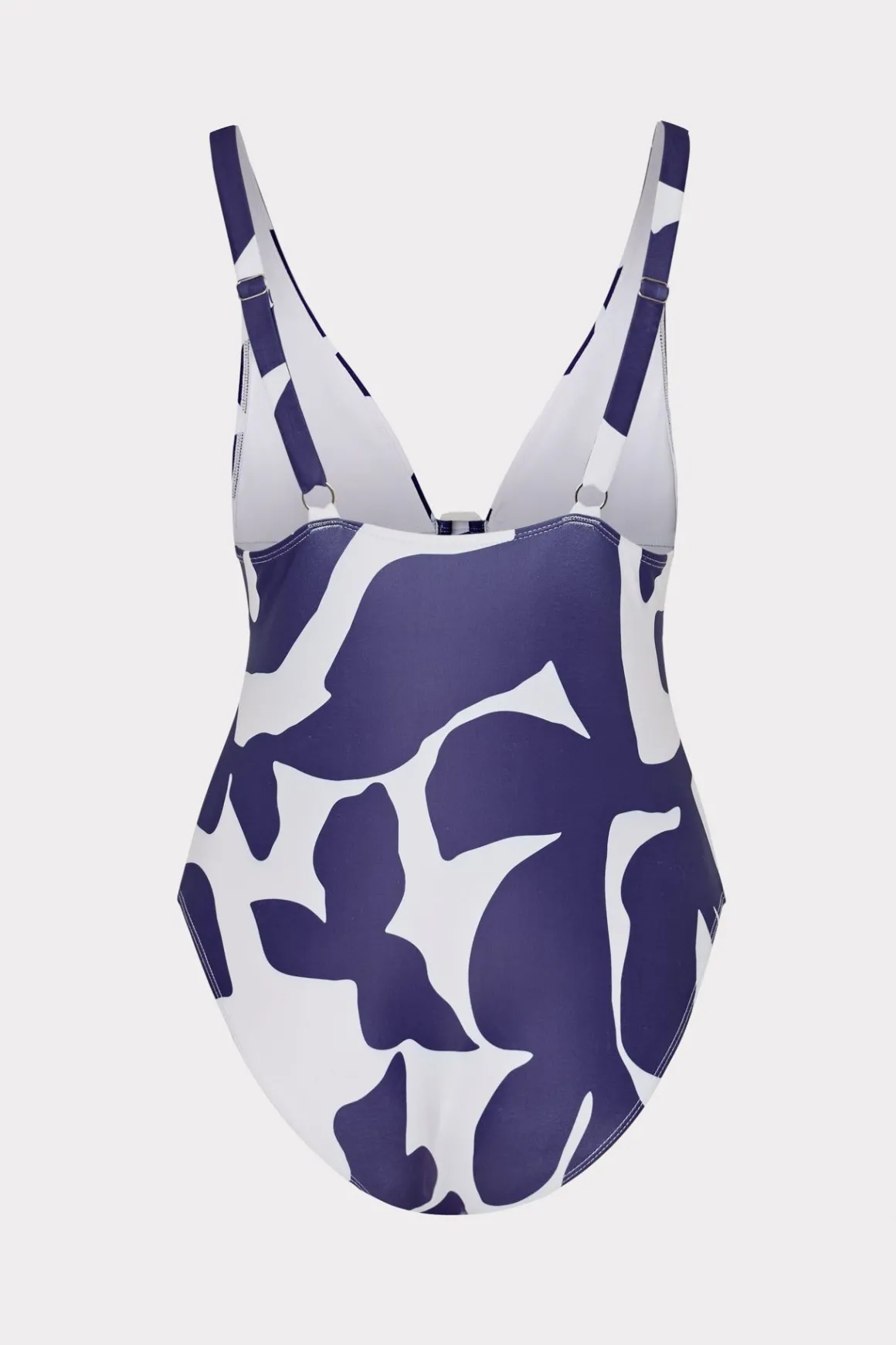 MILLY One Piece Swimsuits-Grand Foliage One Piece Navy/White