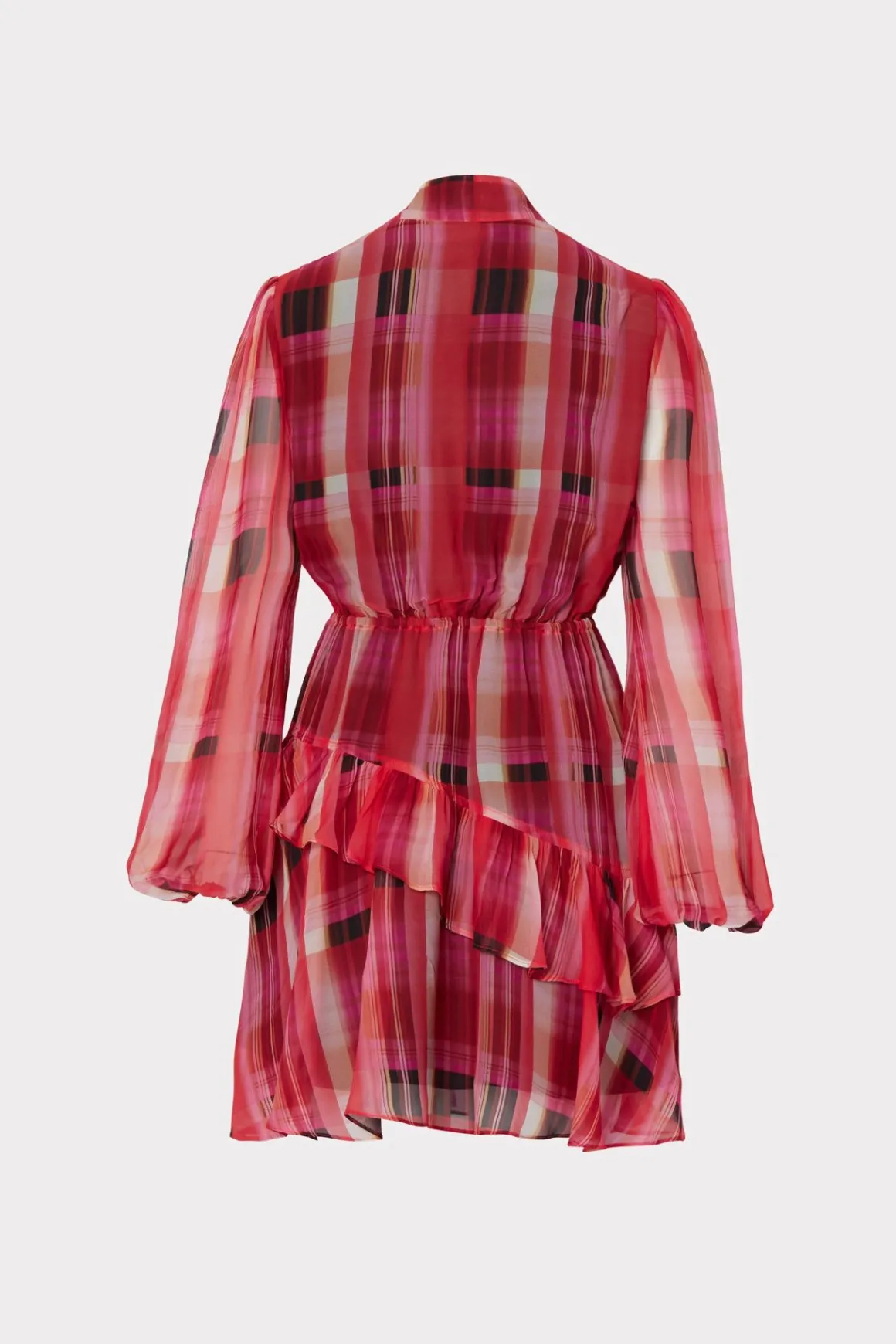 MILLY Day Dresses-Hadlee Prep Plaid Dress Red Multi