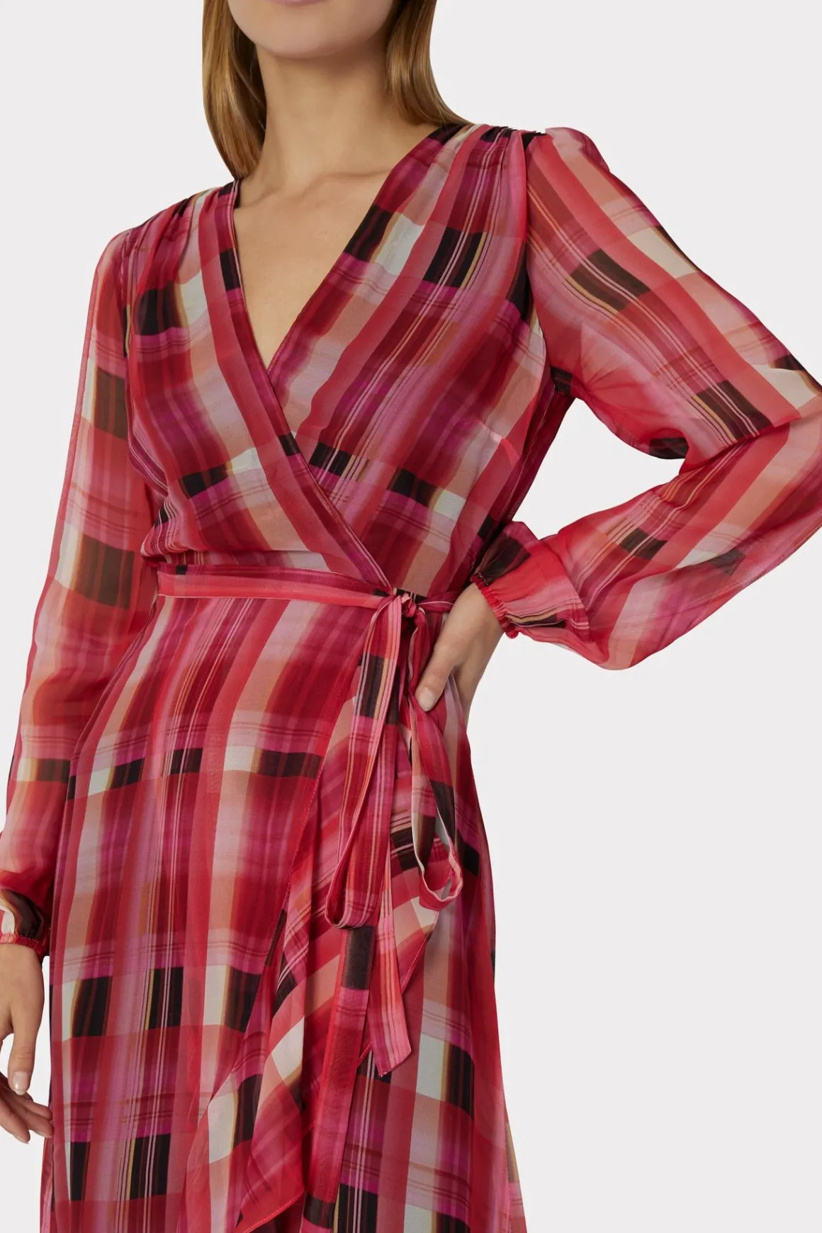 MILLY Jumpsuits & Rompers-Halley Prep Plaid Dress Red Multi
