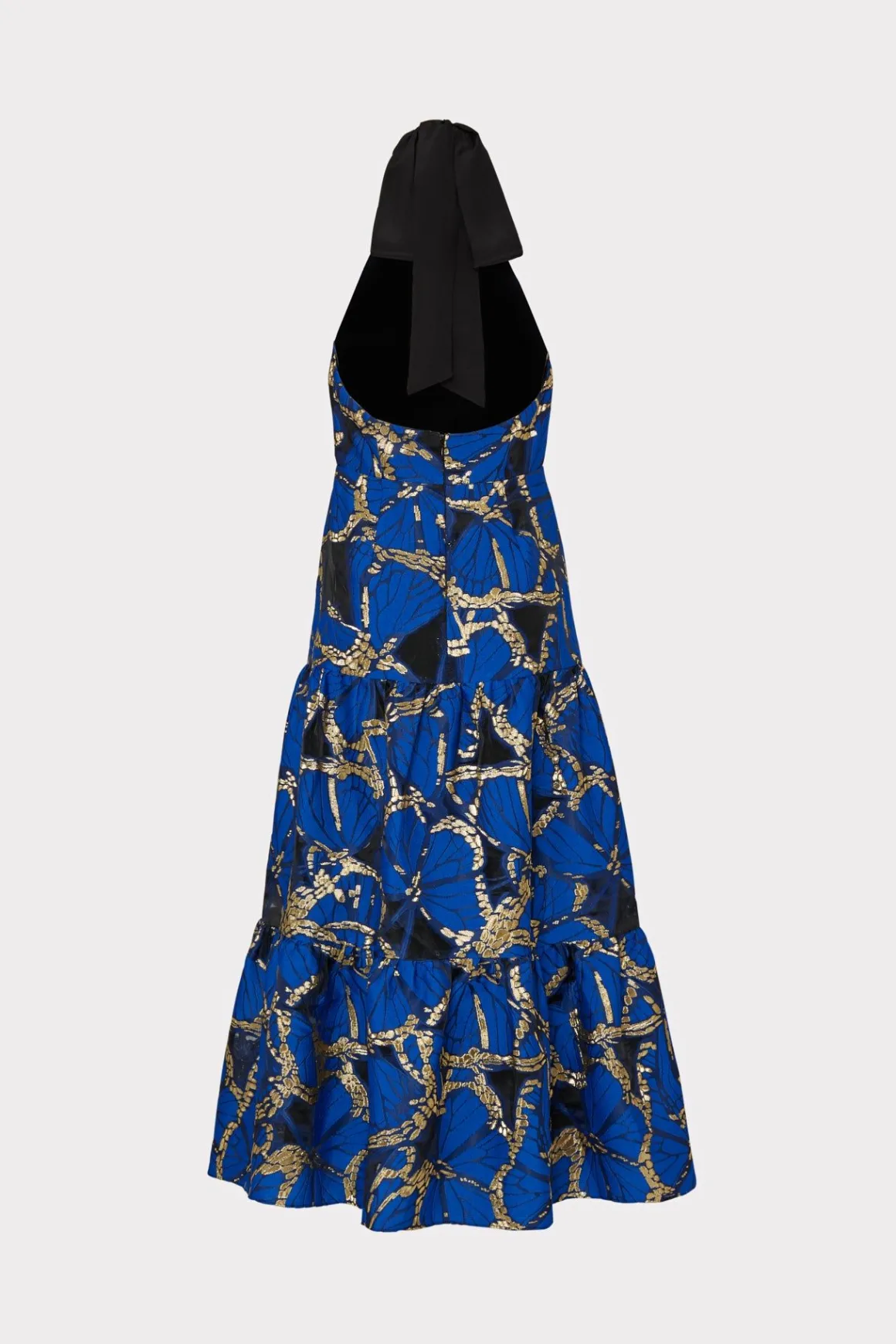 MILLY Jumpsuits & Rompers-Hayden Butterfly Jacquard Dress Blue Multi