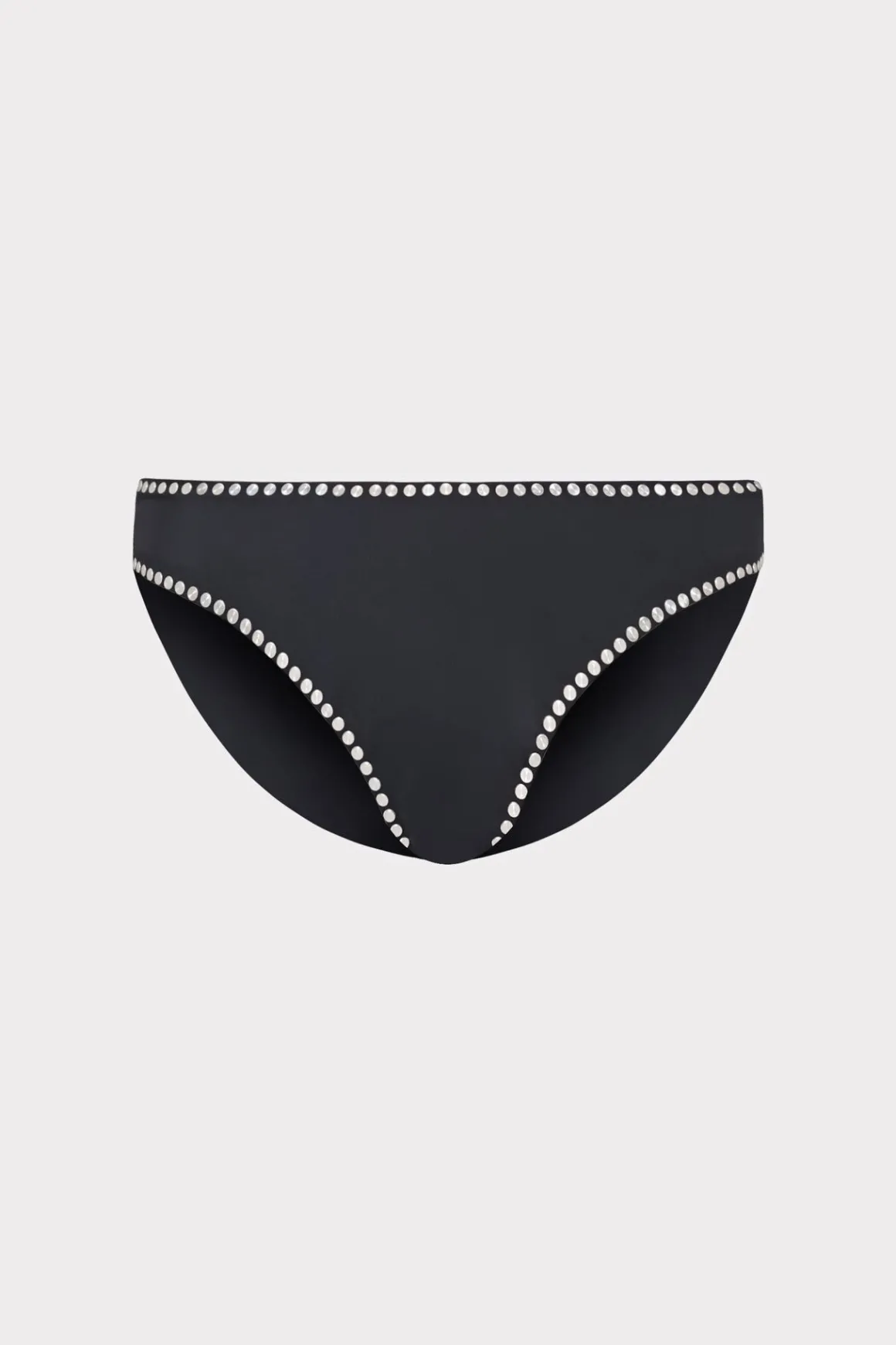 MILLY Jumpsuits & Rompers-Heat Set Embellishment Bikini Bottom Black