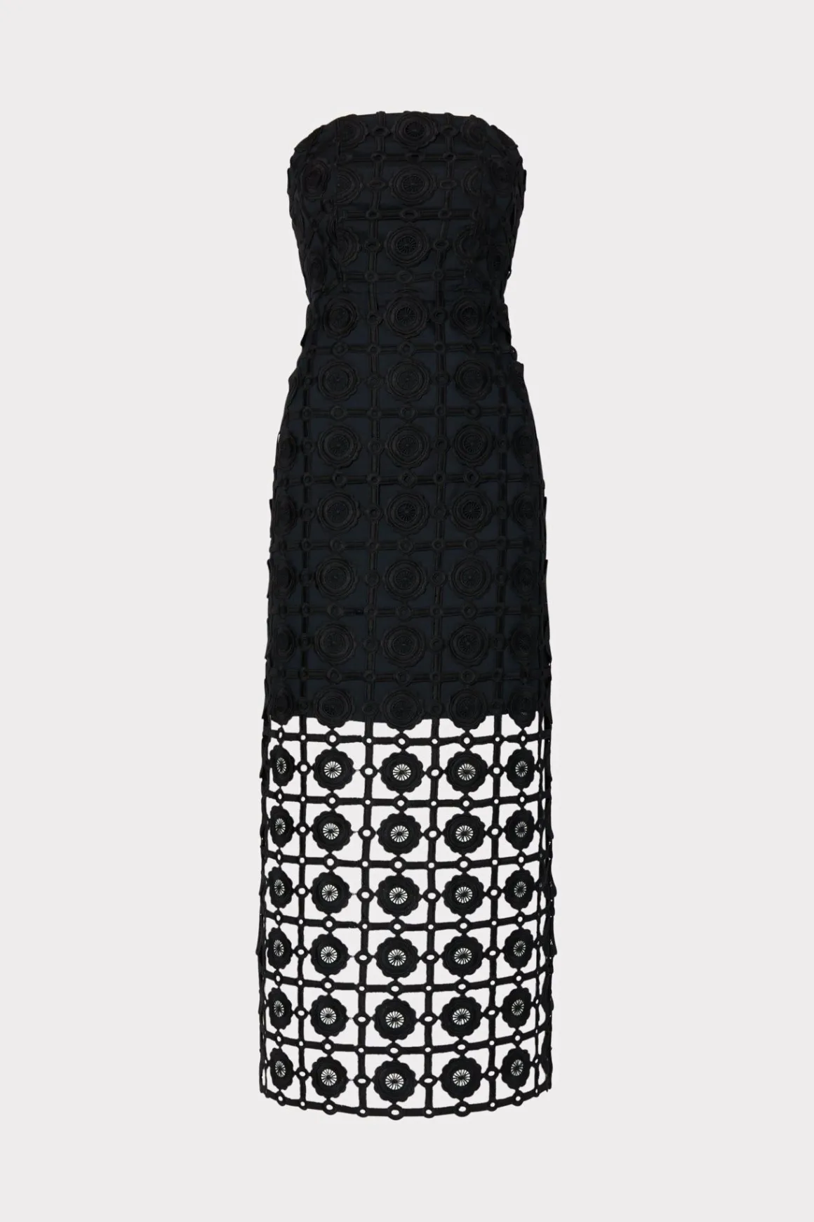 MILLY Guest Of Dresses-Kait Tile Lace Dress Black