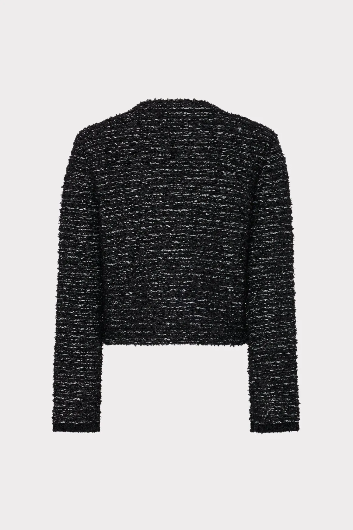 MILLY Sweaters & Knits-Knit Textured Boucle Cardigan Jacket Black Multi