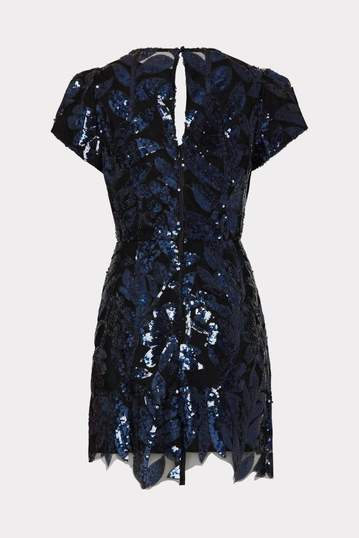 MILLY Jumpsuits & Rompers-Kyla Floral Sequins Dress Navy