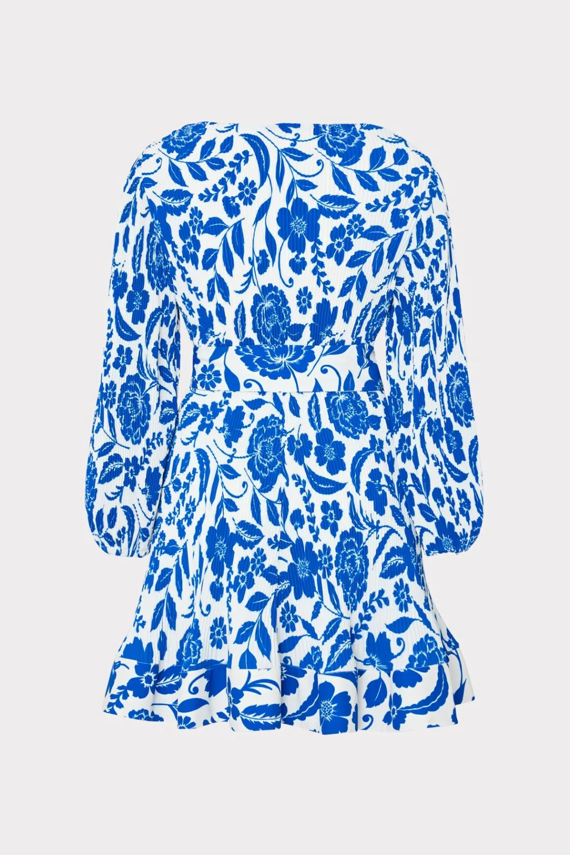 MILLY Jumpsuits & Rompers-Liv Flowers Of Spain Pleated Dress Blue/White
