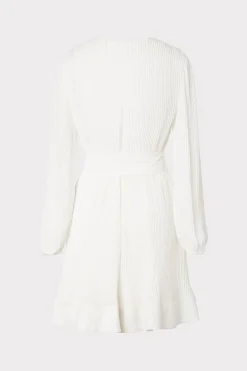 MILLY White Dresses-Liv Pleated Dress White