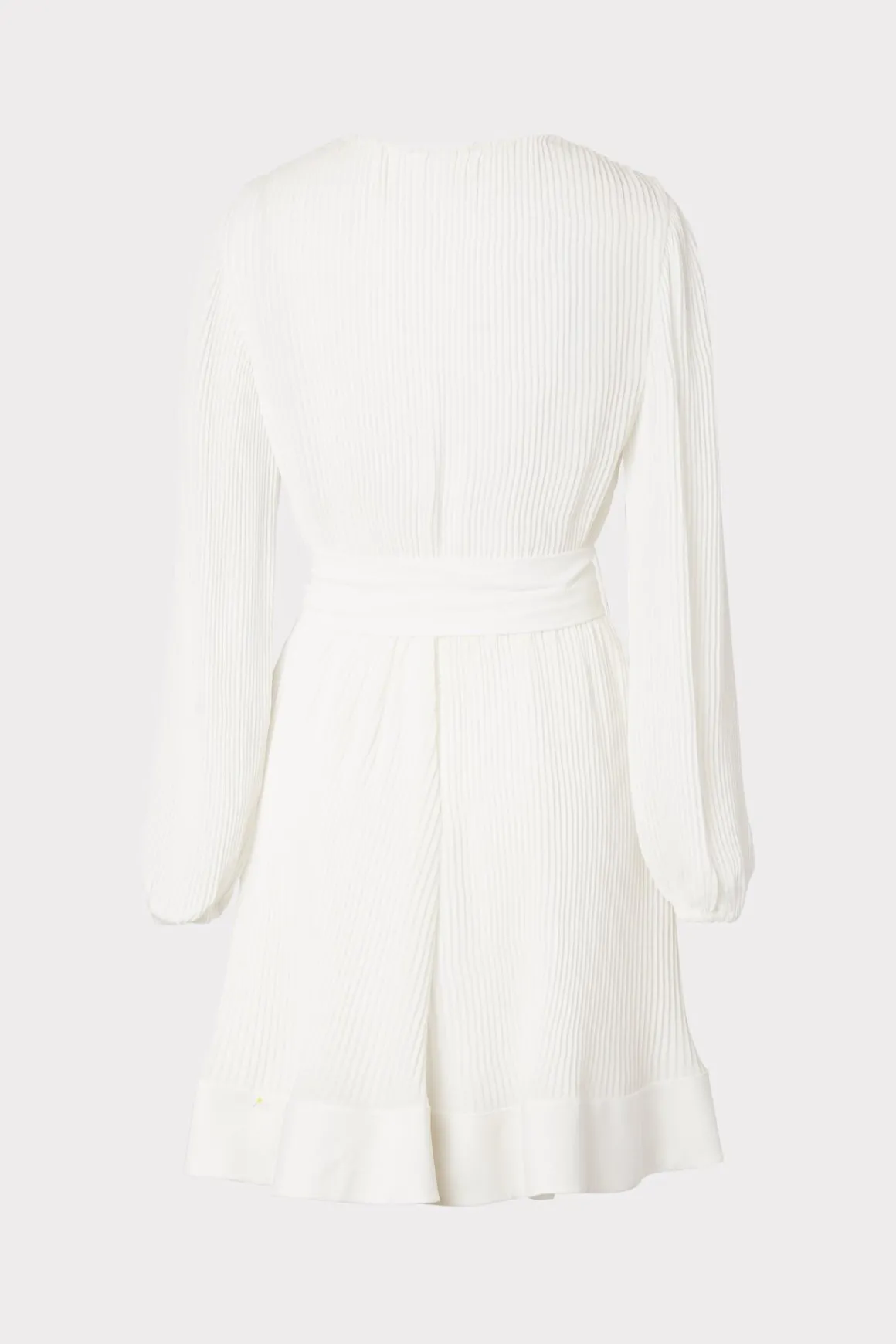 MILLY Mini Dresses-Liv Pleated Dress White