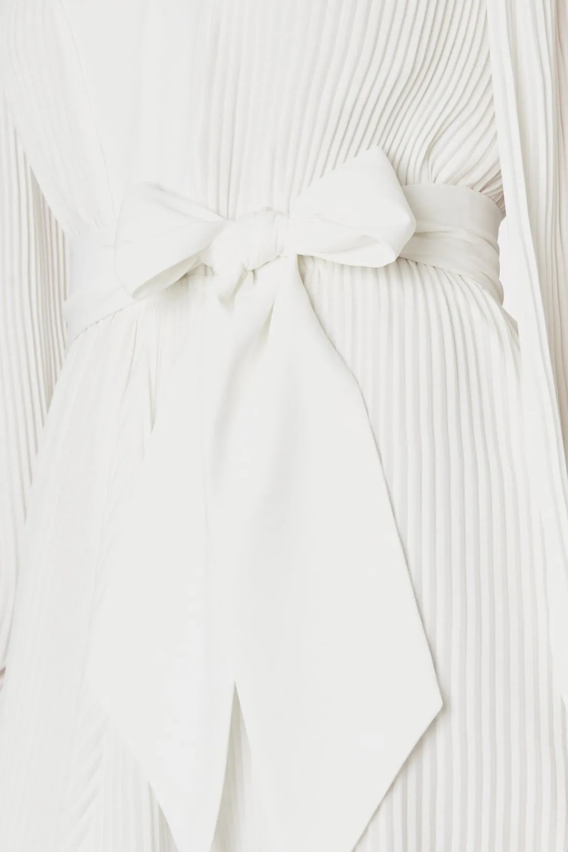 MILLY Jumpsuits & Rompers-Liv Pleated Dress White