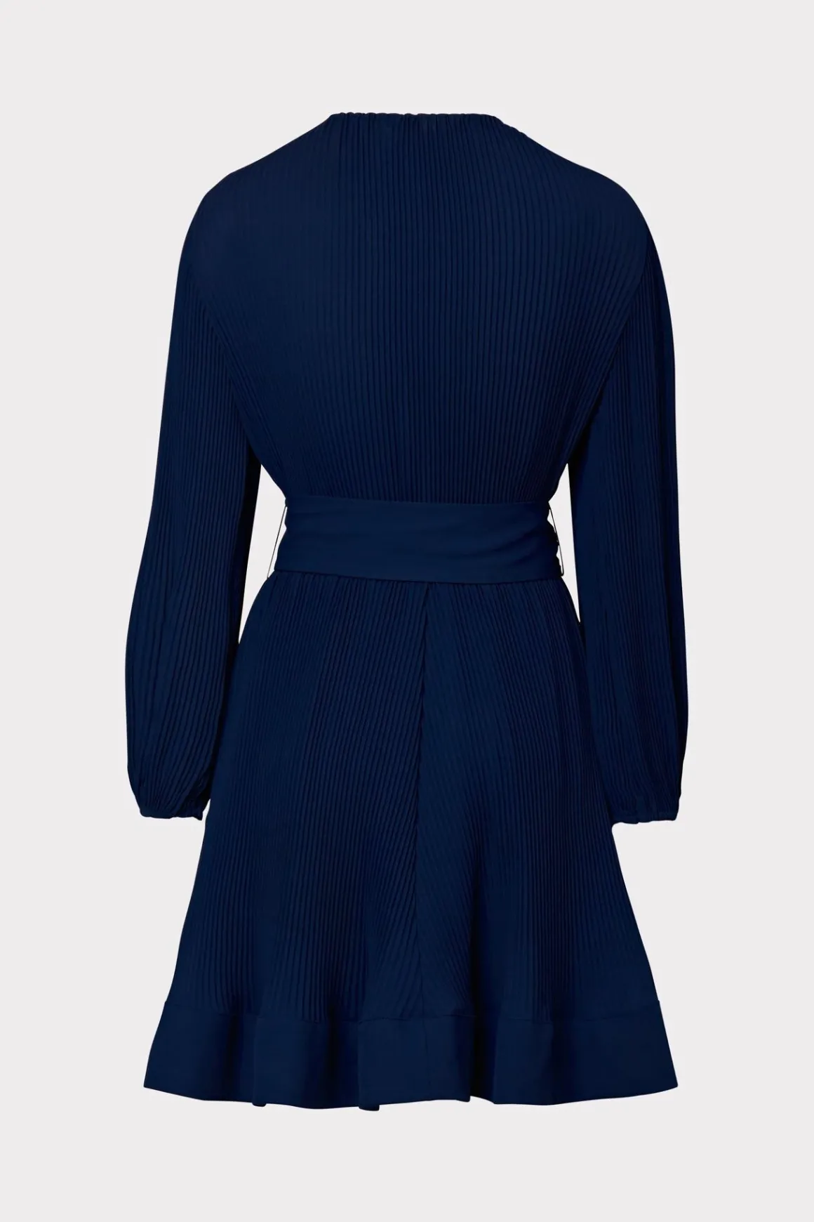 MILLY Mini Dresses-Liv Pleated Dress Navy